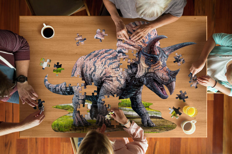 Madd Capp Puzzles – I Am Triceratops Jigsaw Puzzle | 100 Pieces – lifestyle view