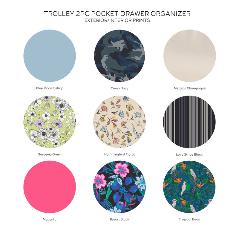 LUG - Trolley 2PC 24 Pocket Drawer Organizers