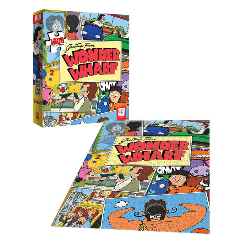 USAopoly - Puzzle - Bob's Burgers Greetings From Wonder Wharf (1000-Piece Puzzle) - Limolin 