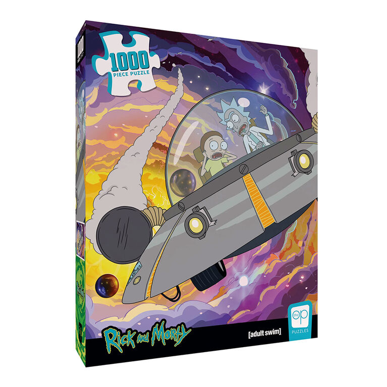 USAopoly - Puzzle - Rick And Morty The Outside World Is Out Enemy! (1000-Piece Puzzle) - Limolin 