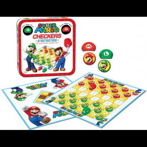 USAopoly - Tic Tac Toe/Checkers - Super Mario Vs Luigi - Limolin 