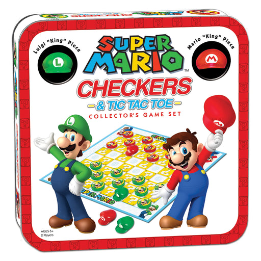 USAopoly - Tic Tac Toe/Checkers - Super Mario Vs Luigi - Limolin 
