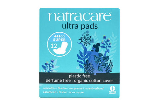 Natracare - Ultra Pads Super Wings 12 Count - Limolin 