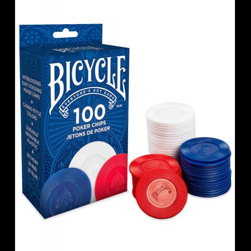 United States Playing Card - Bicycle - 2G 100 Count - Plastic Poker Chips - Limolin 