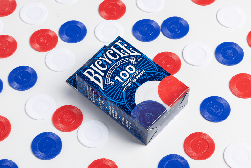 United States Playing Card - Bicycle - 2G 100 Count - Plastic Poker Chips - Limolin 
