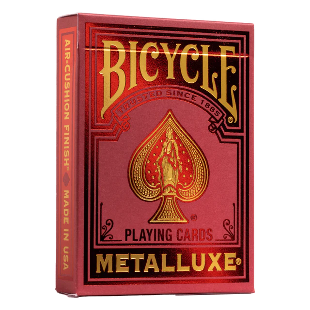 United States Playing Card - Bicycle - Metalluxe - Holiday Red - Limolin 
