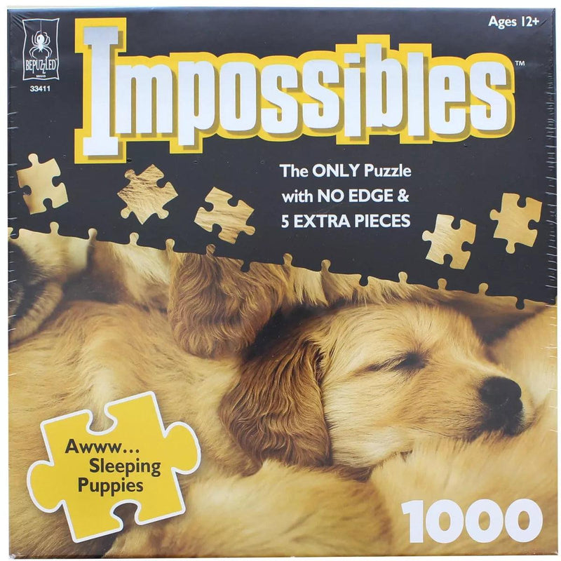 University Games - 1000Pc Puzzle - Impossibles - Awww - Sleeping Puppies - Limolin 