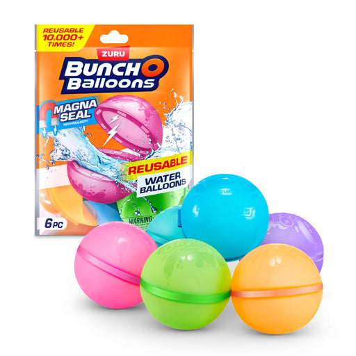 University Games - BUNCH O BALLOONS - REUSABLE WATER BALLOONS 6PK - Limolin 