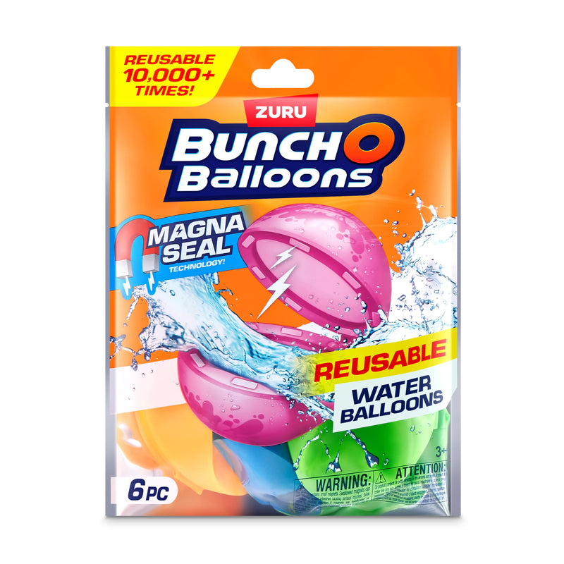 University Games - BUNCH O BALLOONS - REUSABLE WATER BALLOONS 6PK - Limolin 