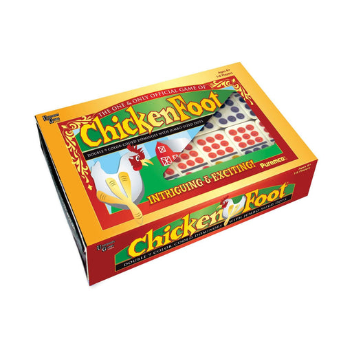 University Games - Chickenfoot - Double 9 - Color Dot - Dominoes - Limolin 