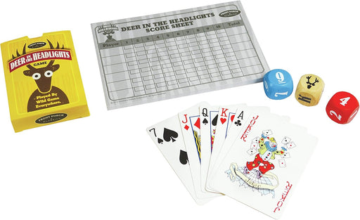 University Games - Deer In The Headlights - Card And Dice Game - Limolin 