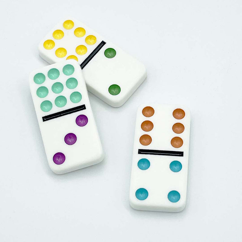 University Games - Dominoes - Chickenfoot - Double 9 - Color - Tin - Limolin 