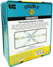 University Games - Dominoes - Party - Double 15 - Color - Tin - Limolin 