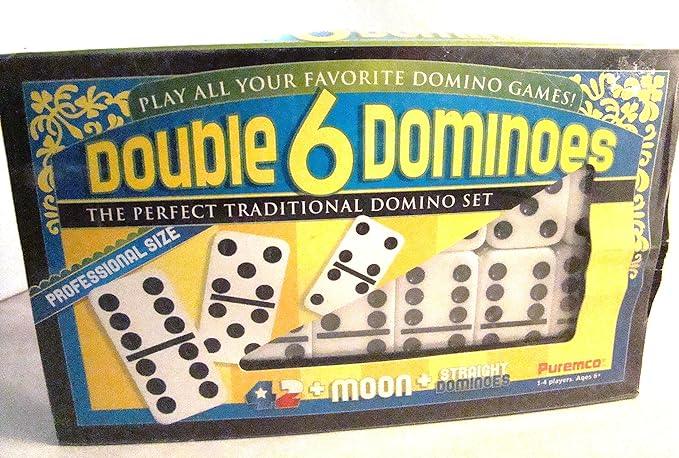 University Games - Double 6 - Black Dot - Dominoes - Limolin 
