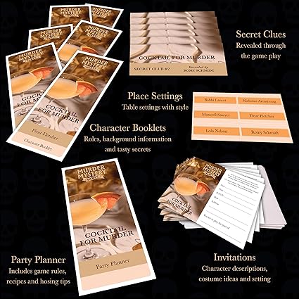 University Games - MURDER MYSTERY - Cocktail for Murder - Limolin 