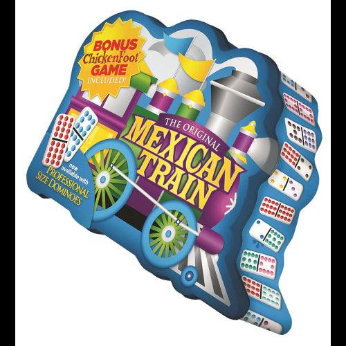 University Games - Mexican Train: Chicken Foot - Dlx - Double 12 - Color Dot - Dominoes - Limolin 