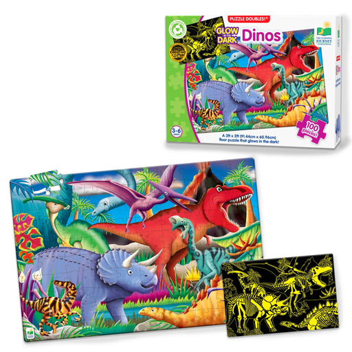 University Games - Puzzle Doubles - Glow In The Dark - Dinos (Updated) - Limolin 