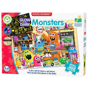 University Games - Puzzle Doubles - Glow In The Dark - Monsters - Limolin 