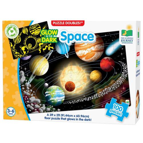 University Games - Puzzle Doubles - Glow In The Dark - Space - Limolin 
