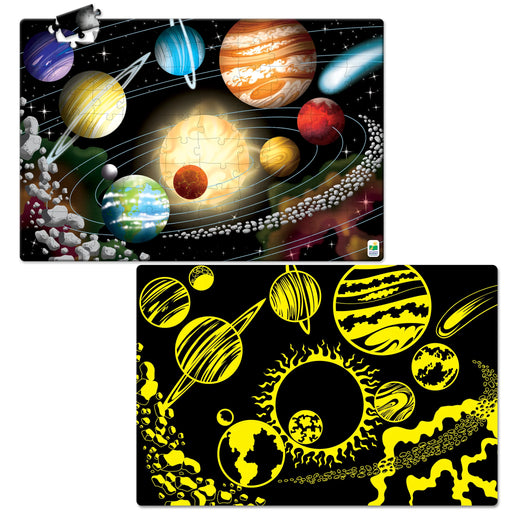 University Games - Puzzle Doubles - Glow In The Dark - Space - Limolin 