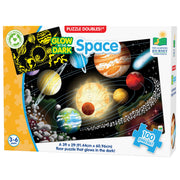 University Games - Puzzle Doubles - Glow In The Dark - Space - Limolin 