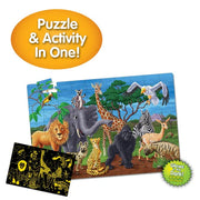 University Games - Puzzle Doubles - Glow In The Dark - Wildlife (Updated) - Limolin 