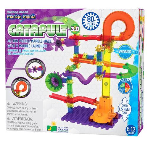University Games - Techno Gears Marble Mania - Catapult - 80Pcs - Limolin 