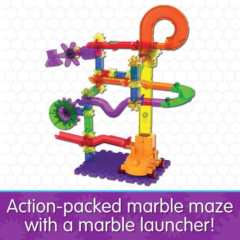 University Games - Techno Gears Marble Mania - Catapult - 80Pcs - Limolin 