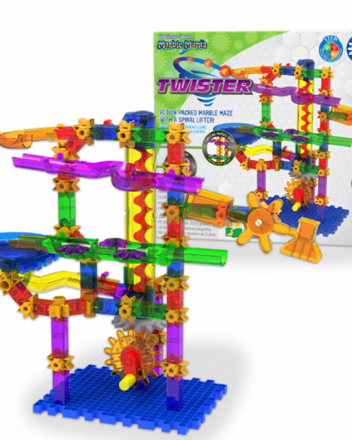 University Games - Techno Gears Marble Mania Twister - 80Pcs - Limolin 