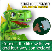 University Games - Techno Tiles - Dinosaur - 200Pcs - Limolin 