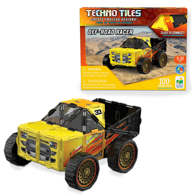 University Games - Techno Tiles - Off Road Racer - 100Pcs - Limolin 