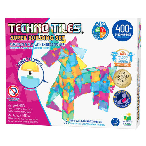 University Games - Techno Tiles - Super Set - Pastel Edition - 400Pcs - Limolin 