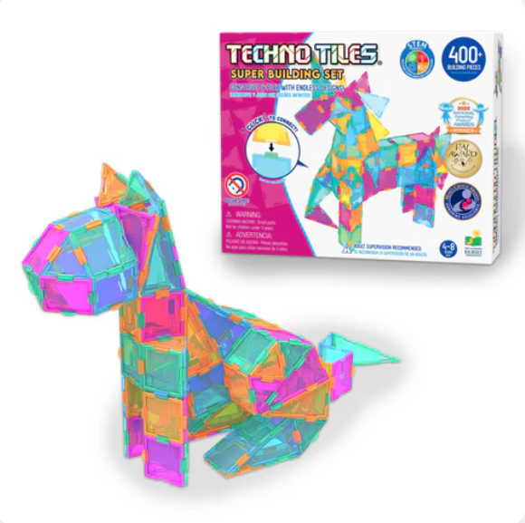 University Games - Techno Tiles - Super Set - Pastel Edition - 400Pcs - Limolin 