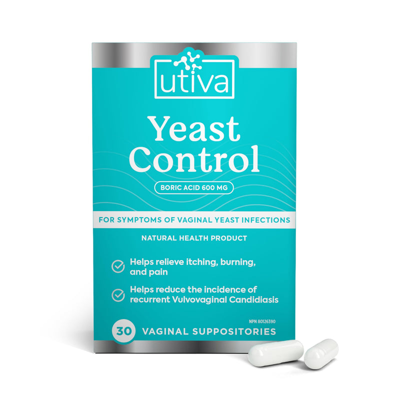 Utiva - Boric Acid Yeast Control Vag Sup - 30 V.Suppositories - Limolin 