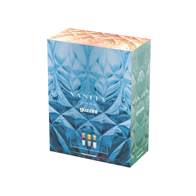 Guzzini - VANITY - Tall Tumblers - Assorted Colors - Set of 6