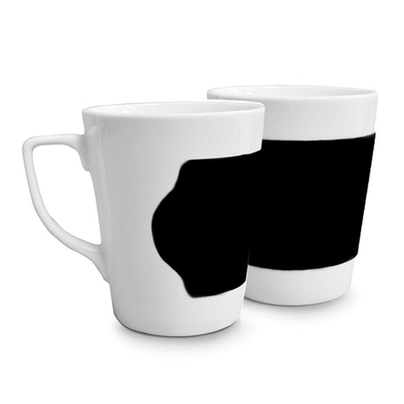 Velour - Black Band Porcelain Mug With Handle - Limolin 