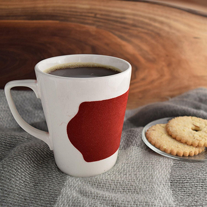 Velour - Red Band Porcelain Mug With Handle - view 2