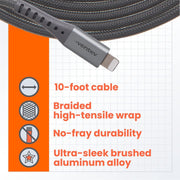 Ventev - Charge & Sync Lightning MFI to USB-A- Steel Gray - Limolin 