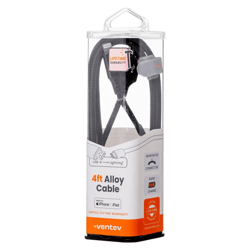 Ventev - Charge & Sync Lightning MFI to USB-ABlack - Limolin 