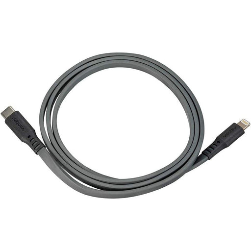 Ventev - Charge & Sync Lightning MFI to USB-C 33ft Flat Cable - Gray - Limolin 