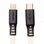 Ventev - Charge & Sync Lightning MFI to USB-C 33ft Flat Cable - Gray - Limolin 