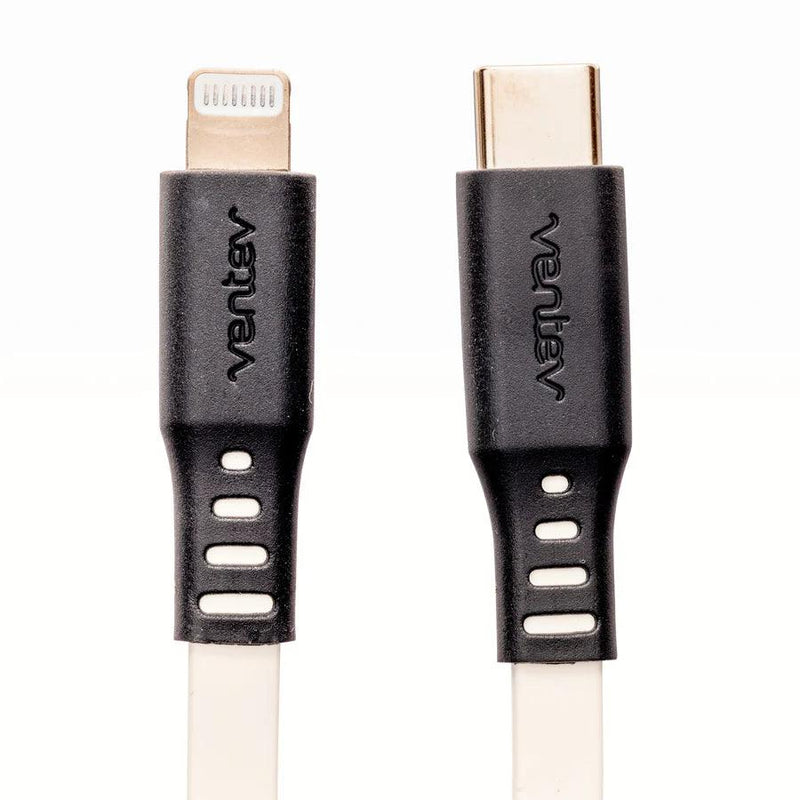 Ventev - Charge & Sync Lightning MFI to USB-C 6ft White Flat (FC6 - WHT256530) - Limolin 