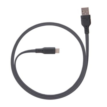 Ventev - Charge & Sync USB-C to USB-A Cable 3.3ft Flat High Speed - Gray - Limolin 