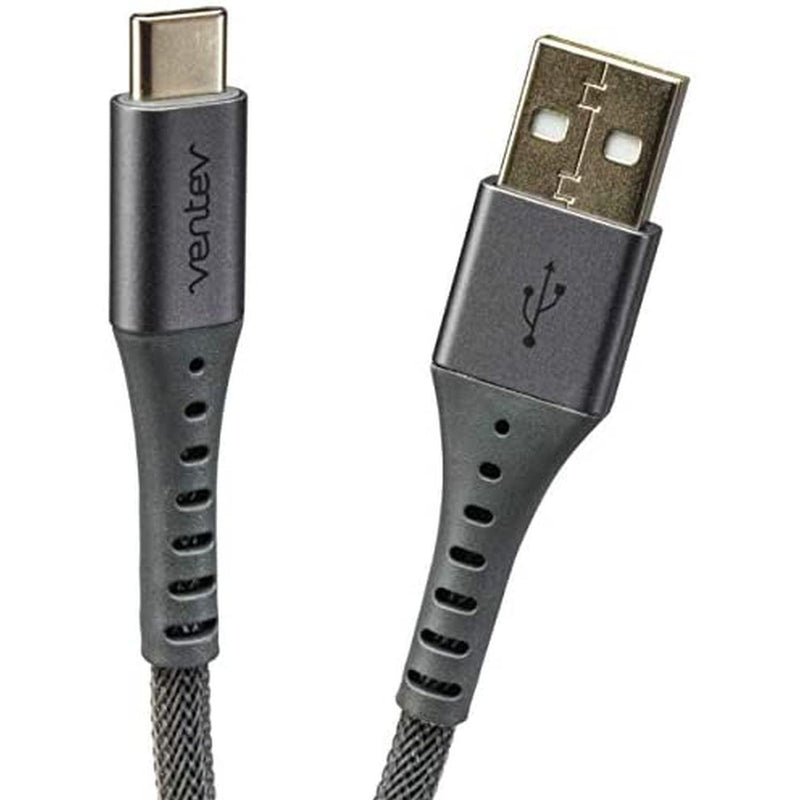 Ventev - Charge & Sync USB-C to USB-C 20 Cable 10ft Alloy Gray - Limolin 
