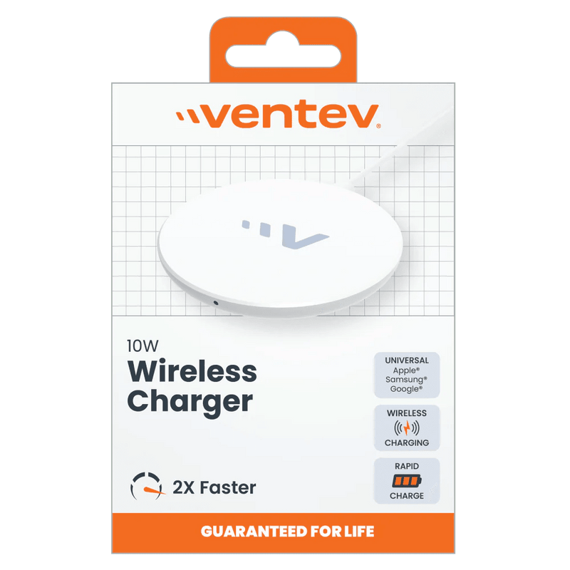 Ventev - Qi Wireless Charging Pad 10W LED-White - Limolin 