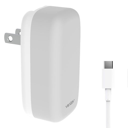 Ventev - Wall Charger 1 Port 20W USB-C - White & Grey with USB-C to USB-C 33ft Cable - White - Limolin 
