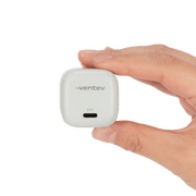 Ventev - Wall Charger Mini 1 Port 20W USB-C Power Delivery Foldable Prongs Rapid Charge - Whte & Grey - Limolin 