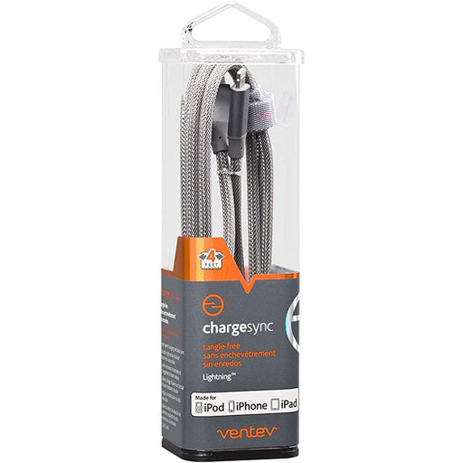 Ventev - charge sync alloy USB C to Apple Lightning Cable 4ft- Steel Grey - Limolin 