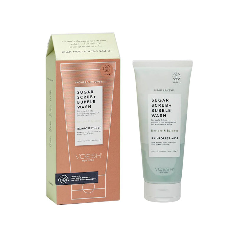 Voesh - Sugar Scrub & Bubble Wash Rainforest Mist 7.4Oz - Limolin 