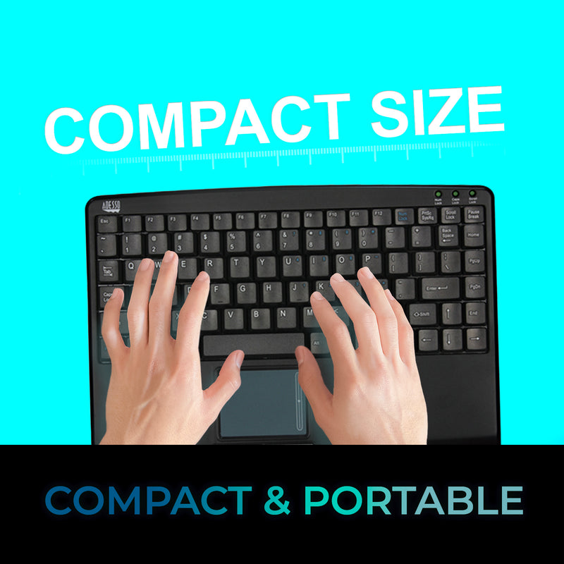 Adesso - Wireless mini Touchpad Keyboard